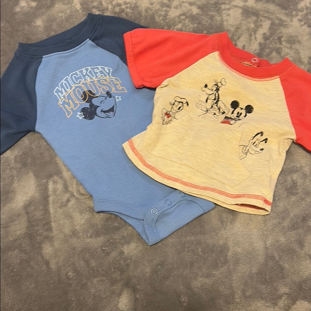 Disney Mickey Mouse Baby Outfit Set - Blue and Red
